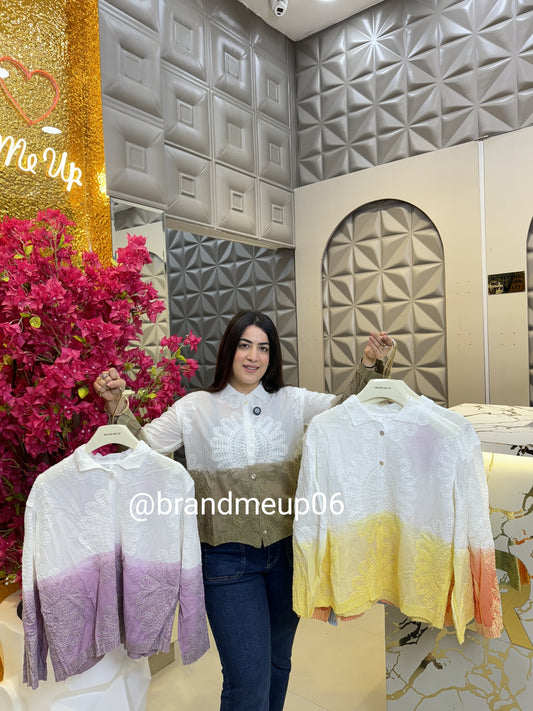 Ombre Embroidery Shirt Floral (PRM-520)