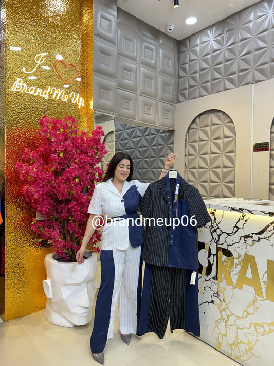 Stripe Cord With Belt (PRM-577)