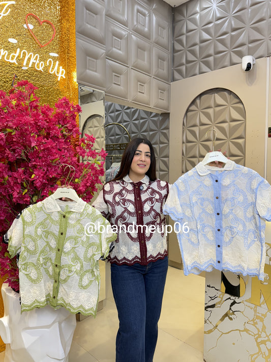 Cute Summer Embroidery Shirt LocK (PRM-584)