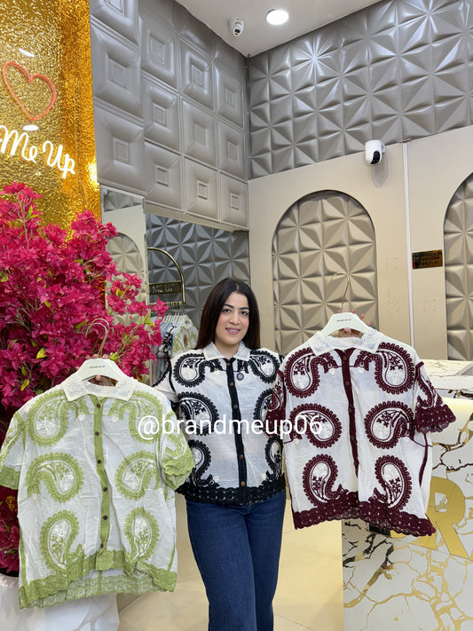 Cute Summer Embroidery Shirt Ambi (PRM-583)