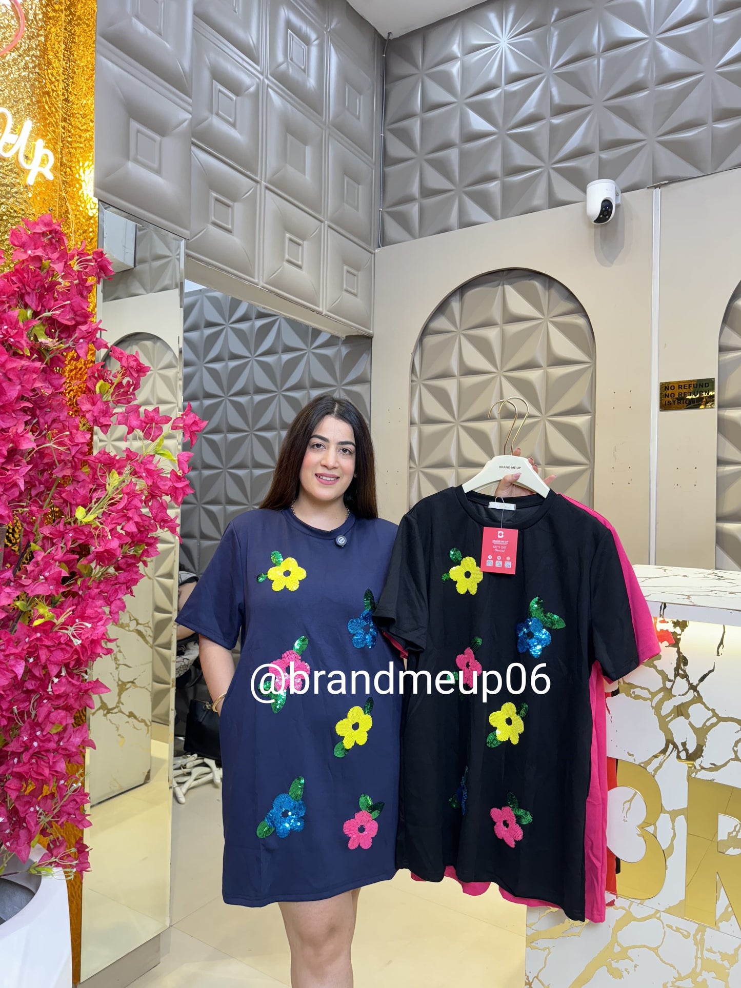 Imported Partywear Dress With Pocket (PRM-600) CUTE FLOWER