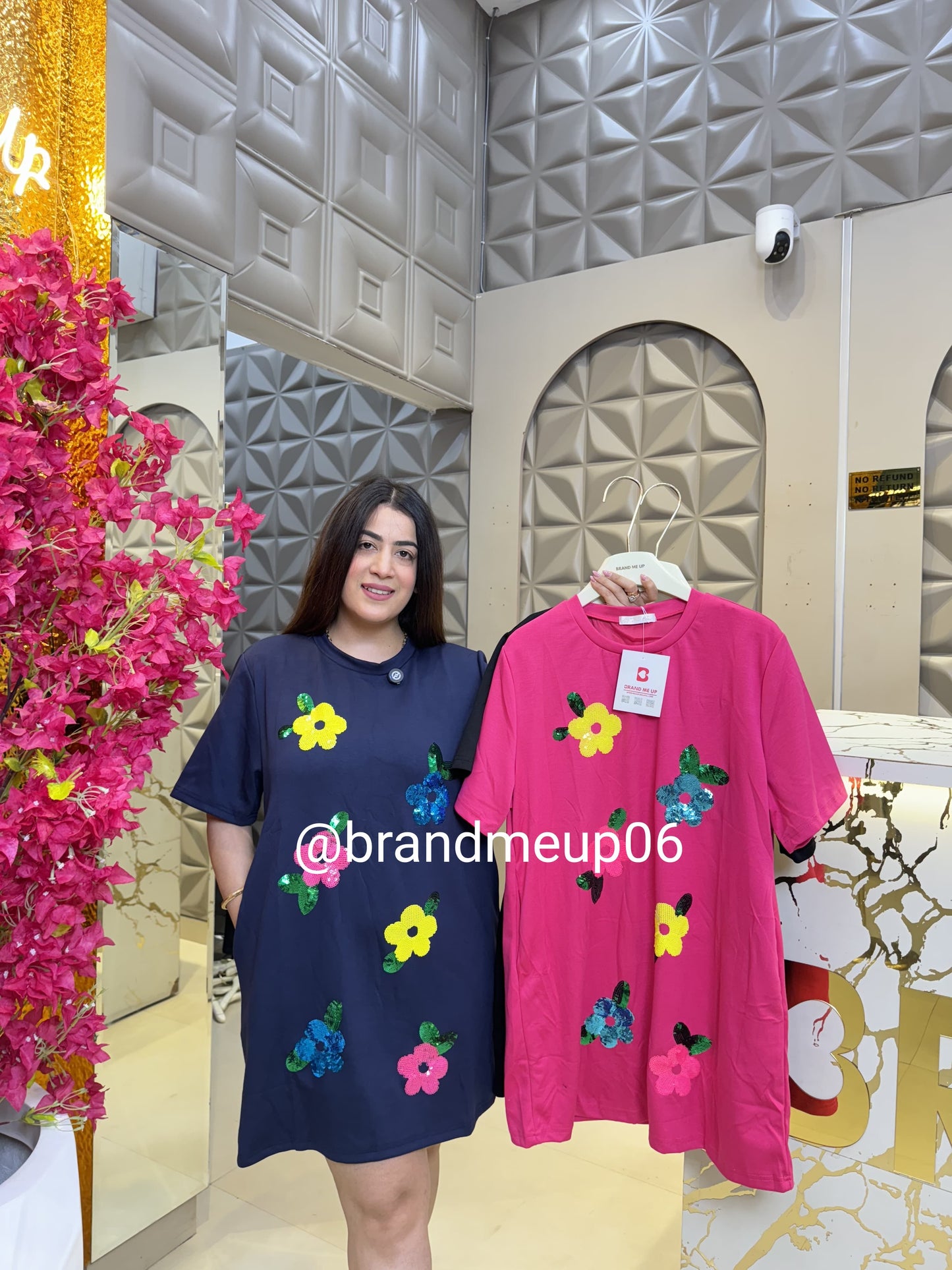 Imported Partywear Dress With Pocket (PRM-600) CUTE FLOWER