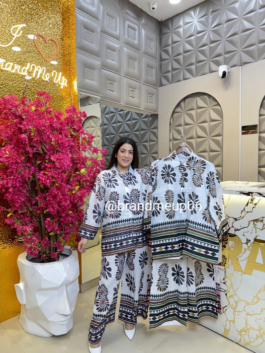 Linen Cord Set With Pocket (SET425)