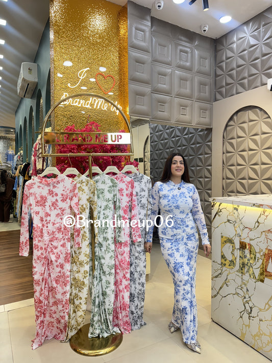 Powernet Print Dress (DRESS-331)