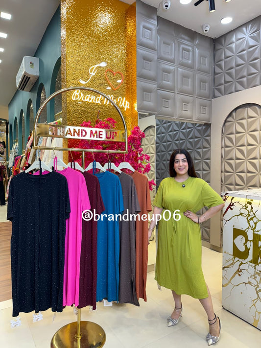 IMPORTED RHINESTONE DRESS WITH BELT (PRM-703)