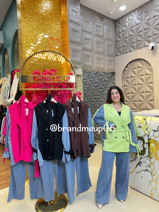 IMPORTED DENIM CORD SET (PRM-713)