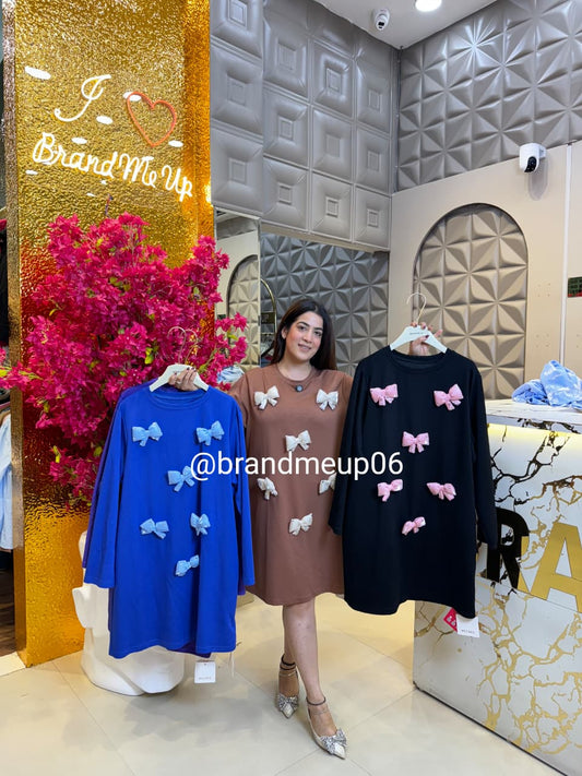 FULL SLEEVES CUTE DRESS WITH POCKETS (PRM-719)