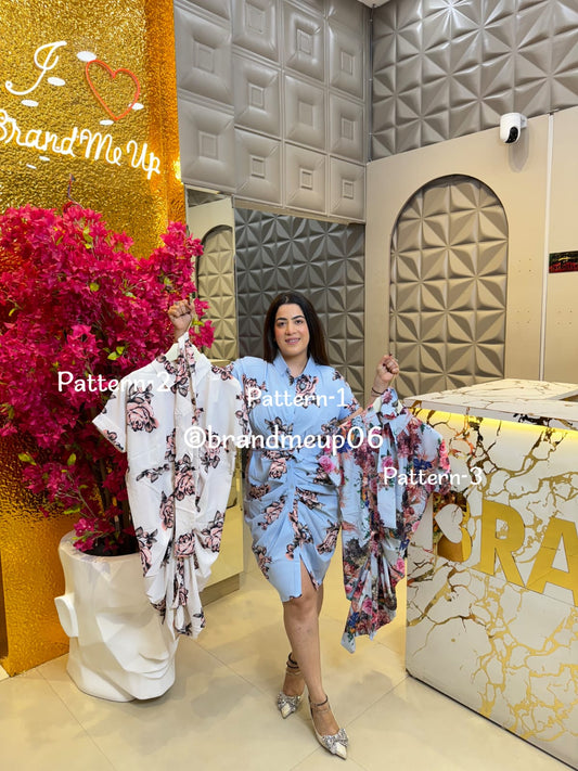 Floral Pleated Dress (DRESS-236)