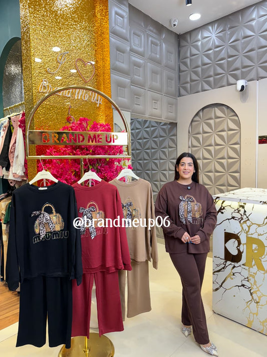 PRE WINTER DESIGNER CORD (PRM-756) BAG WITH BOW