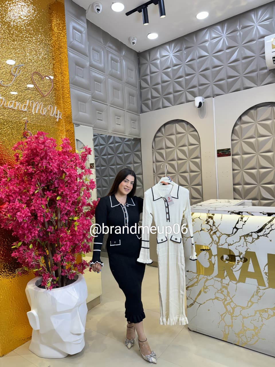 WOOLEN FRILL LONG DRESS (IMP-517)