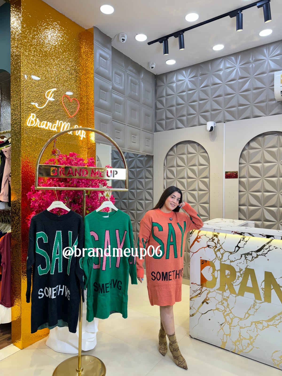 WOOLEN LONG DRESS SAY SOMETHING (IMP-525)