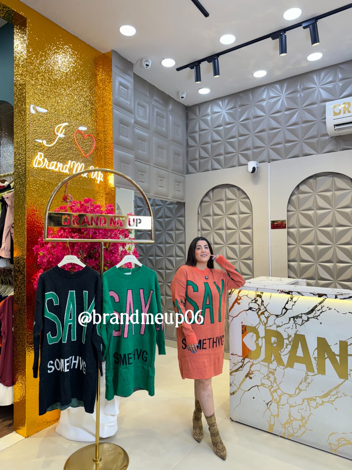 WOOLEN LONG DRESS SAY SOMETHING (IMP-525)