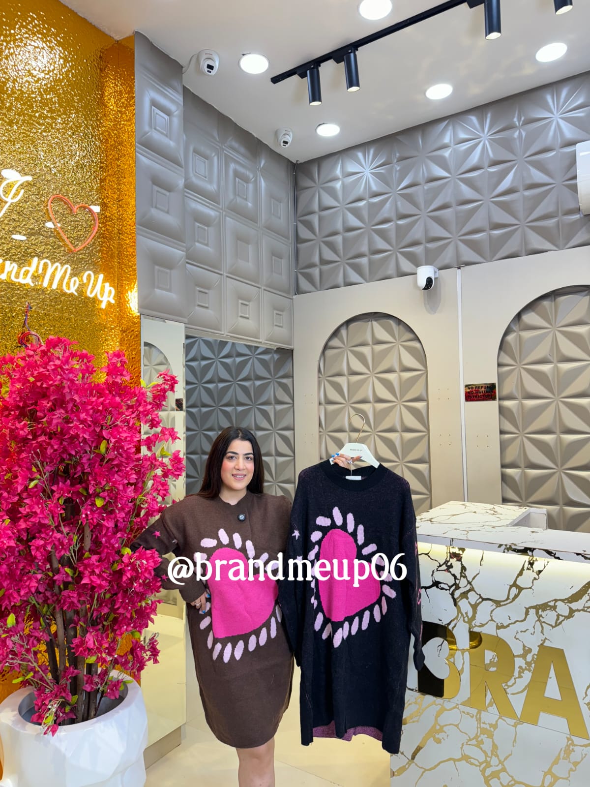 WOOLEN LONG DRESS HEART (IMP-526)