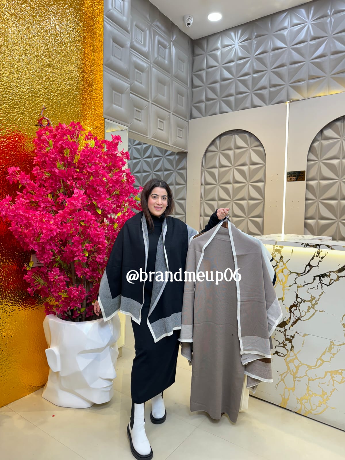 Woolen Dress With Shawl (IMP-536)