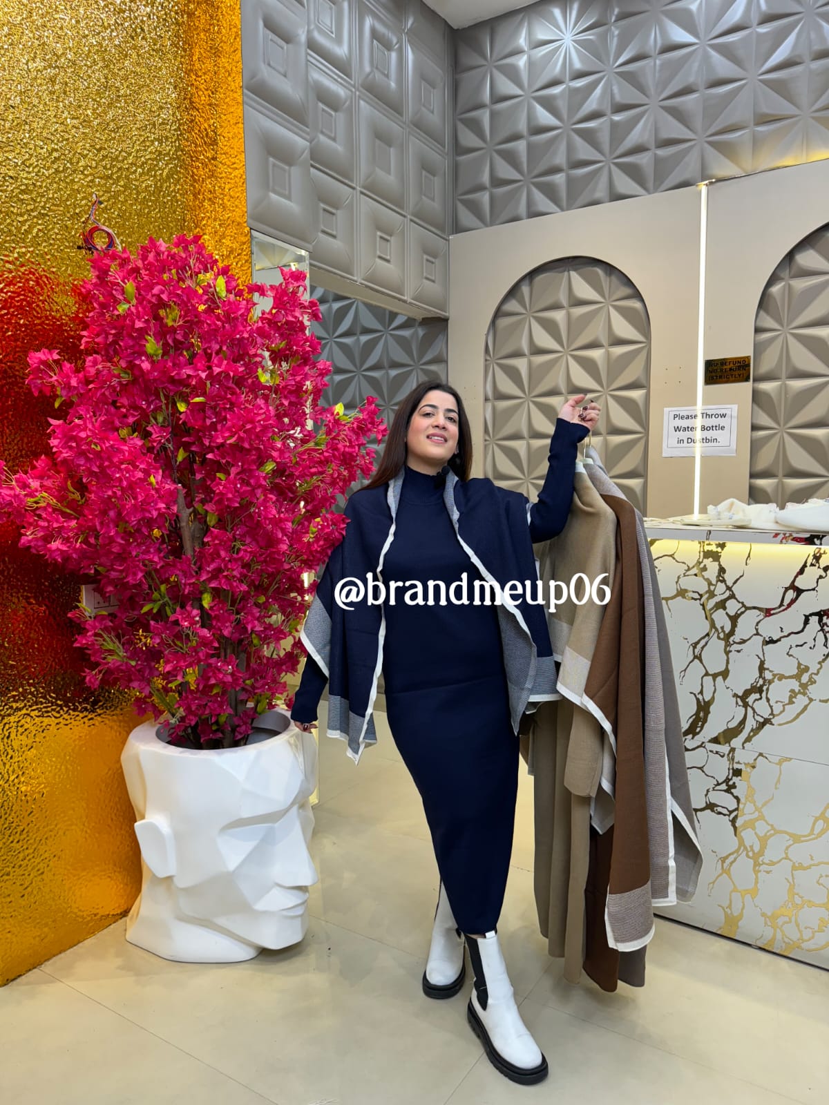 Woolen Dress With Shawl (IMP-536)