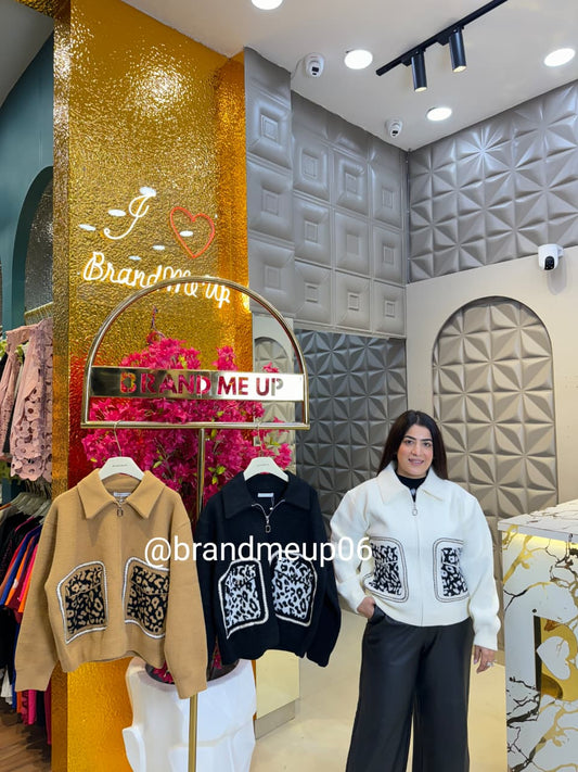 DESIGNER WOOLEN PRINTED POCKET CARDIGAN (IMP-556)