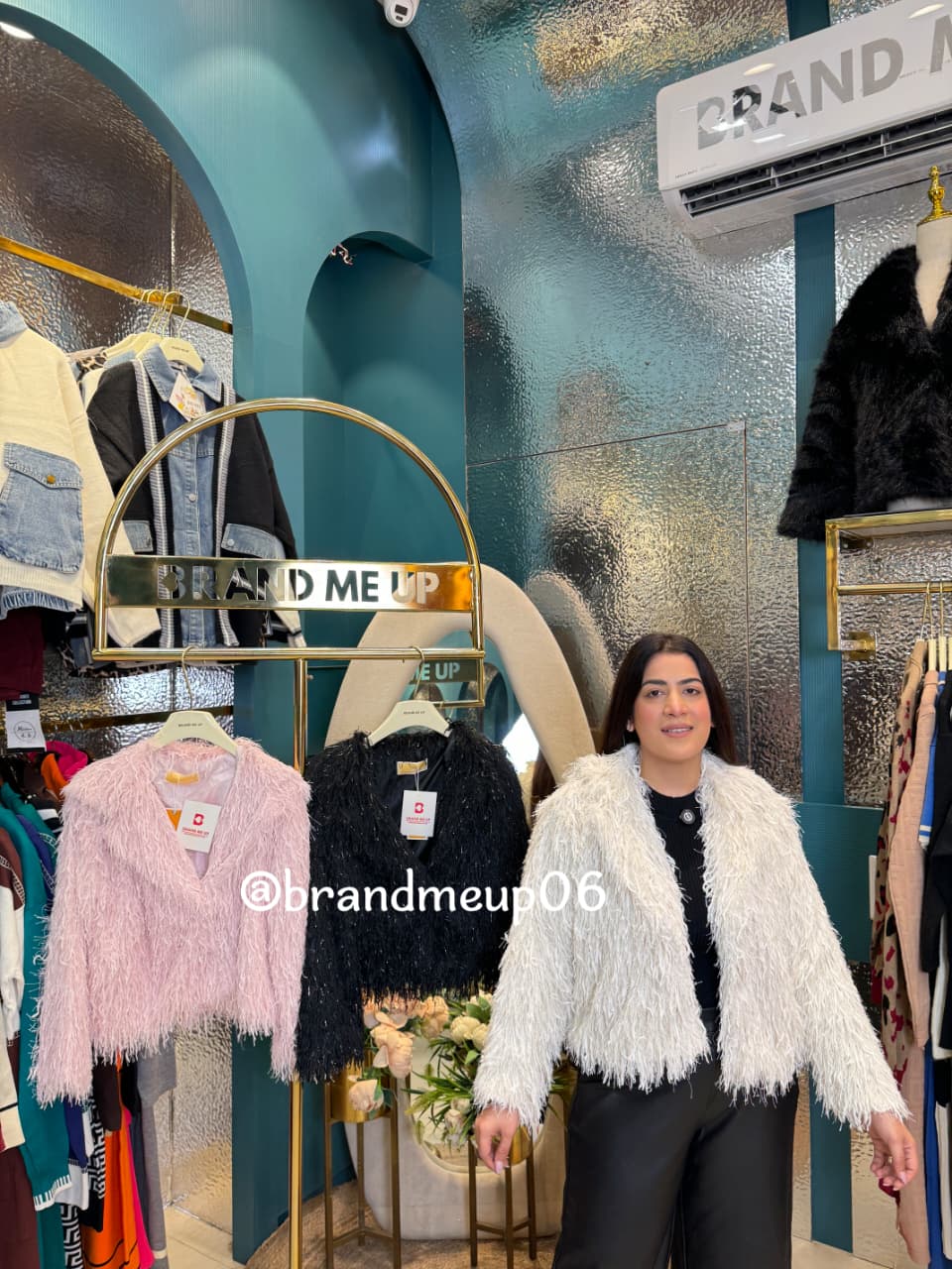 GLITTERY FUR JACKET (IMP-579)