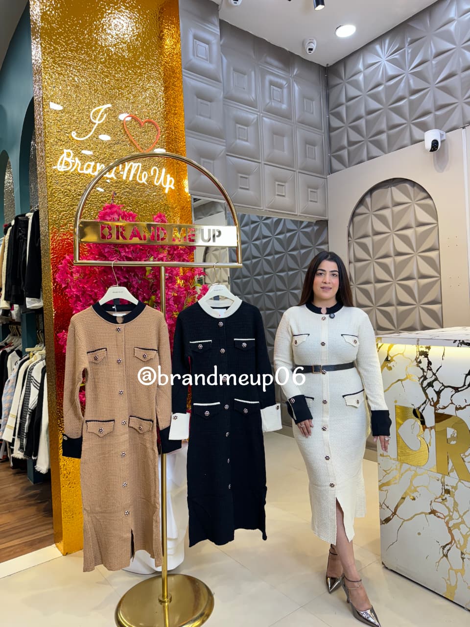 WOOLEN VABY DRESS WITH BELT (IMP-582)