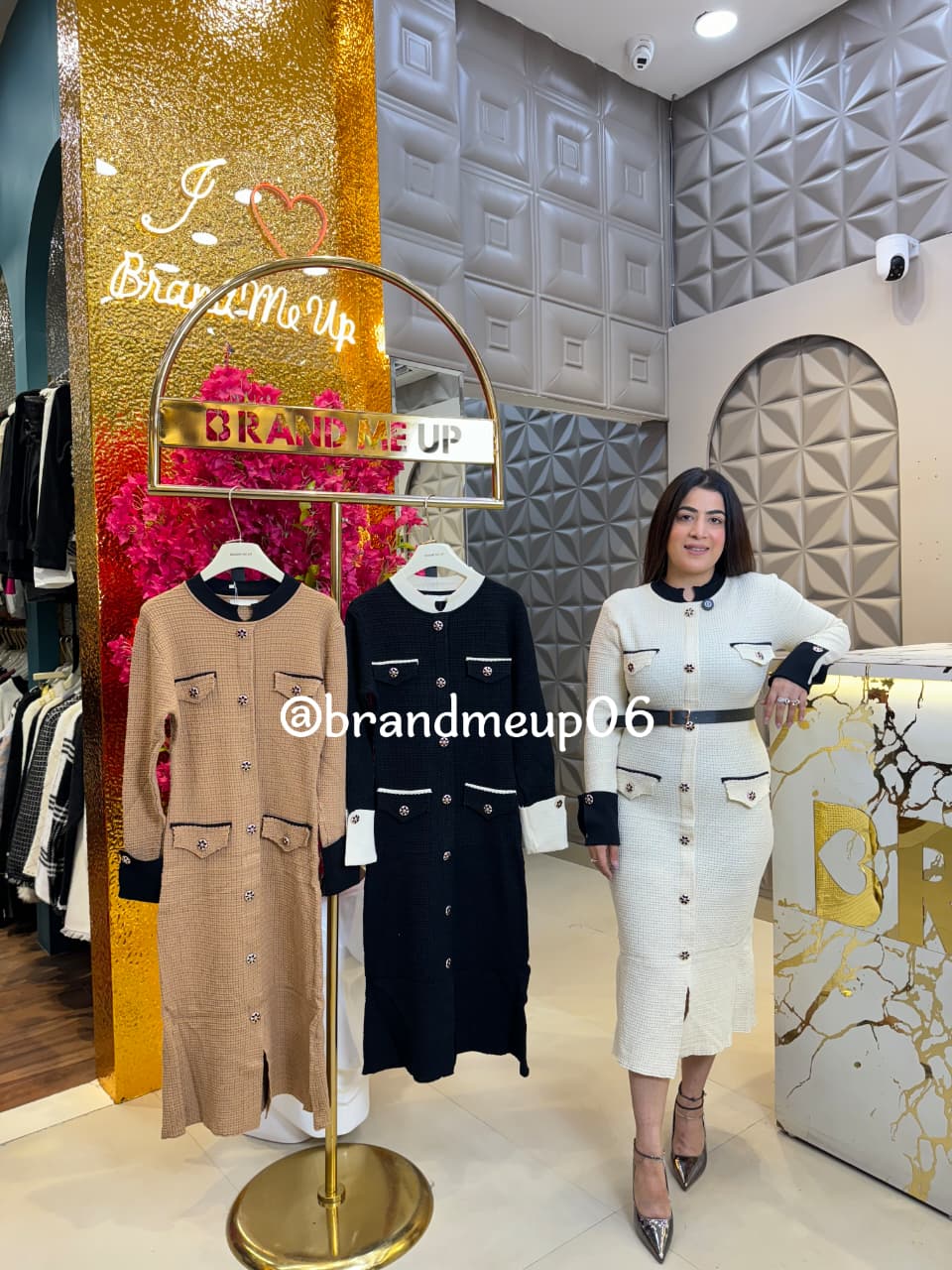 WOOLEN VABY DRESS WITH BELT (IMP-582)