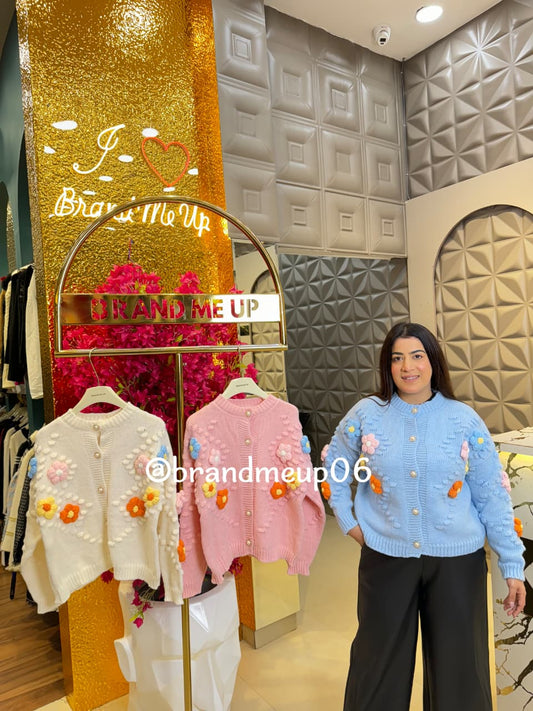 CUTE 3D FLOWER CARDIGAN (IMP-591)