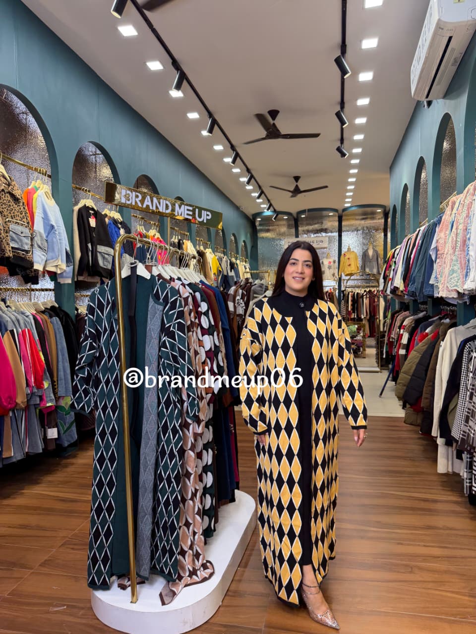 WOOLEN LONG DRESS WITH SHRUG AND BELT (IMP-614)