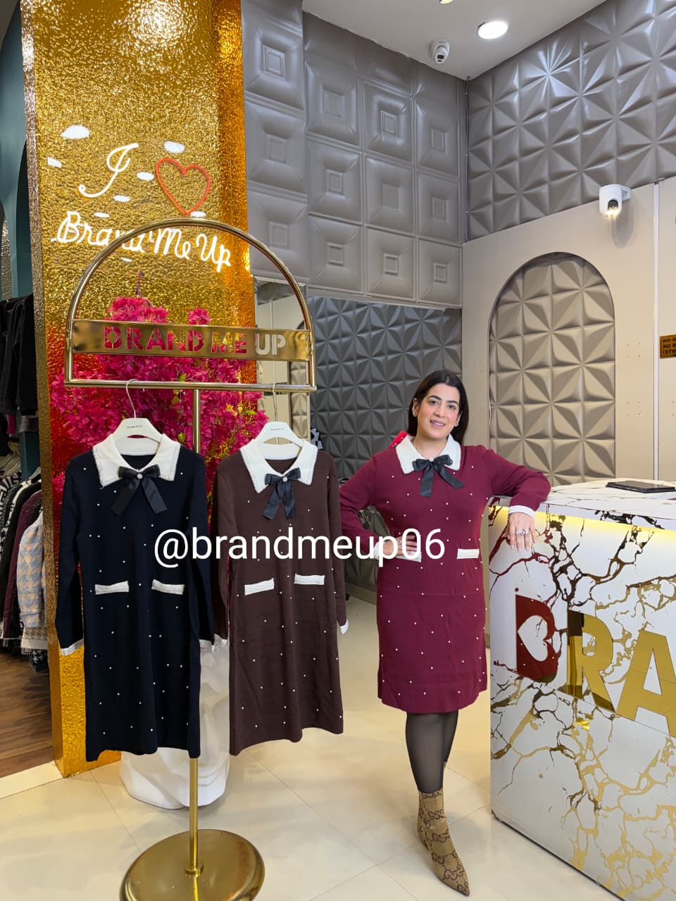 WOOLEN PEARLY DRESS (IMP-640)