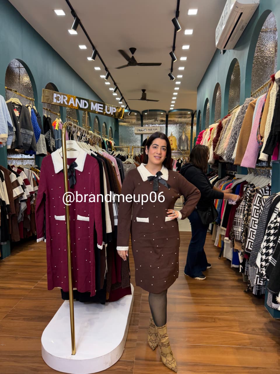 WOOLEN PEARLY DRESS (IMP-640)