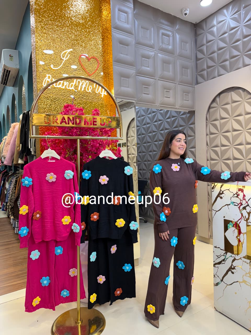 CUTE FLOWER WOOLEN DRESS (IMP-658)