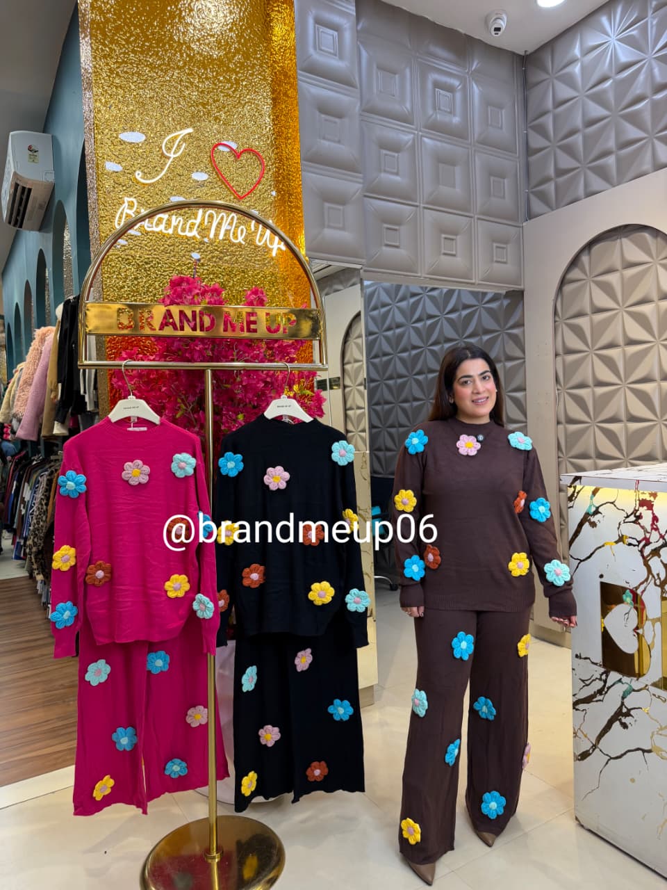 CUTE FLOWER WOOLEN DRESS (IMP-658)