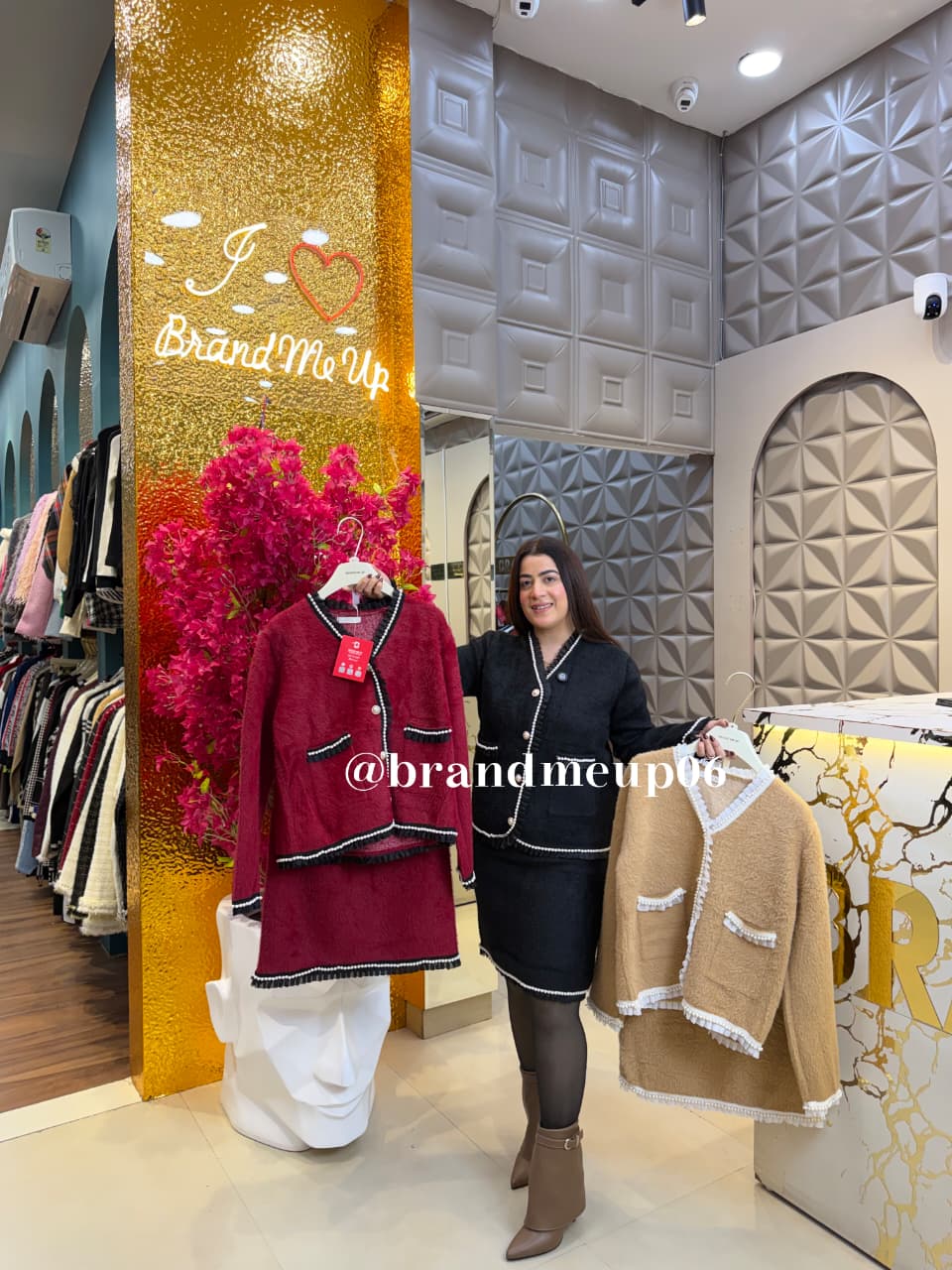 WOOLEN DETAILING SKIRT SET (CODE-908)