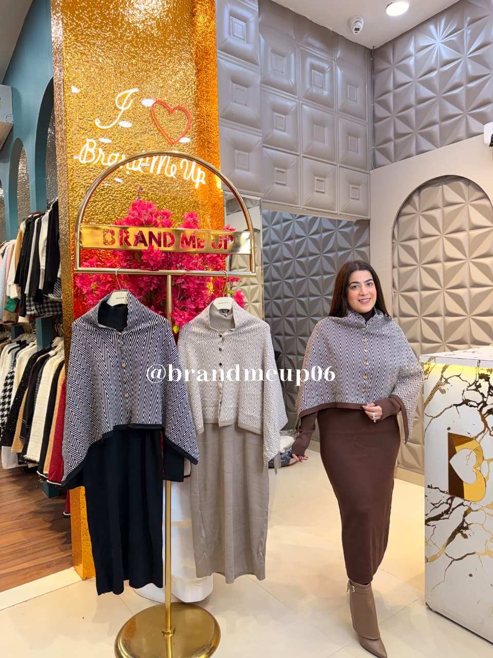 WOOLEN DRESS WITH CAPE (IMP-670)