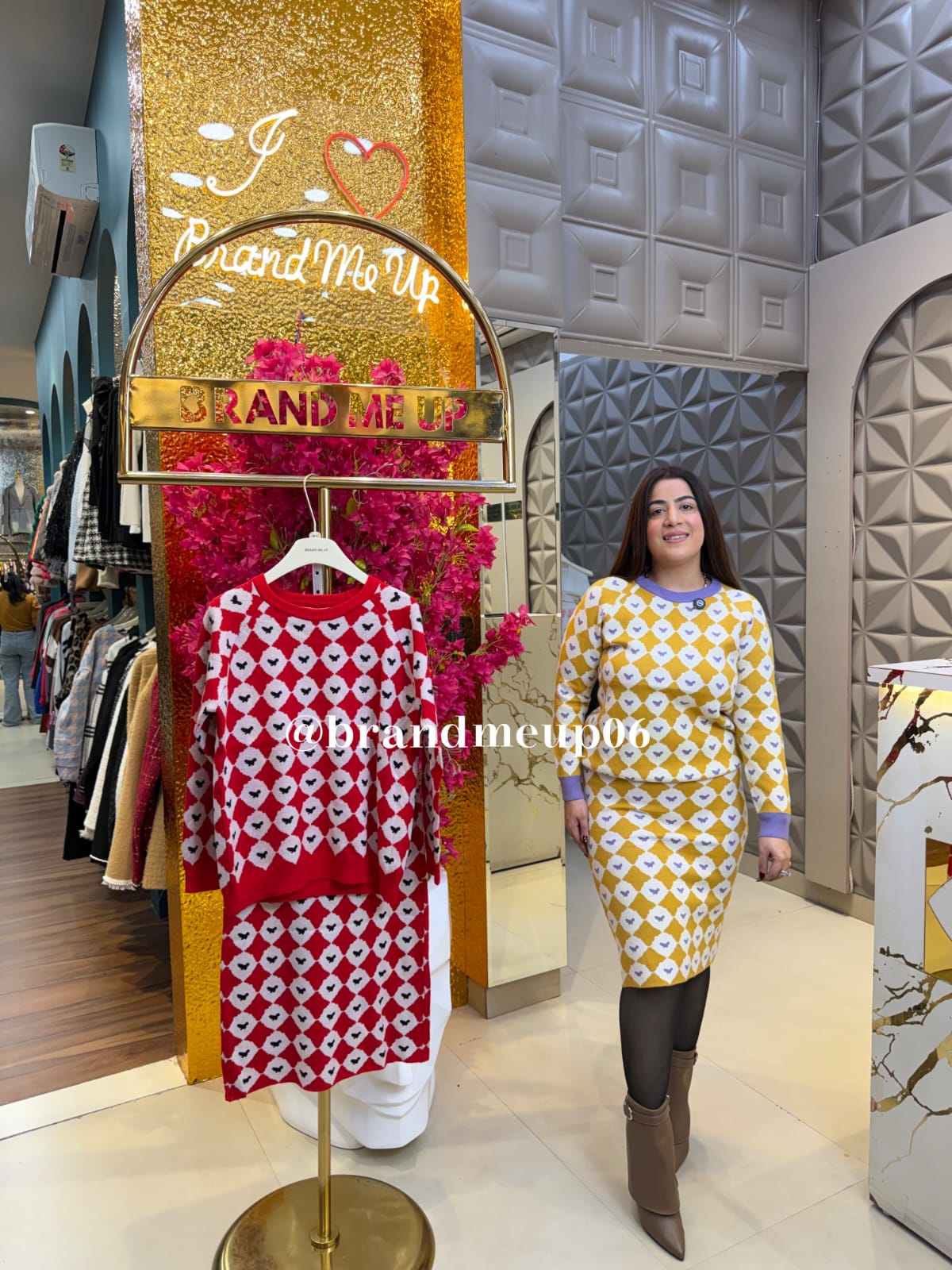 WOOLEN PRINTED SKIRT SET (IMP-682) BOW