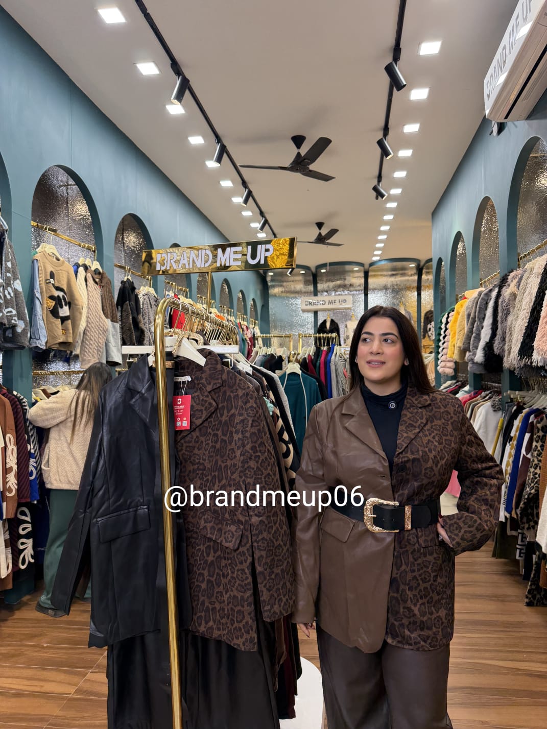 LEATHER BLAZER WITH BELT (IMP-695)