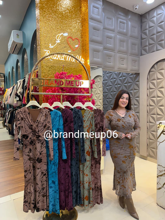 POWERNET V NECK DRESS WITH LINING (DRESS-344)