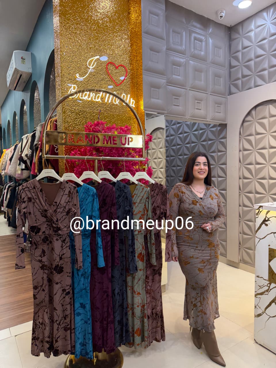 POWERNET V NECK DRESS WITH LINING (DRESS-344)