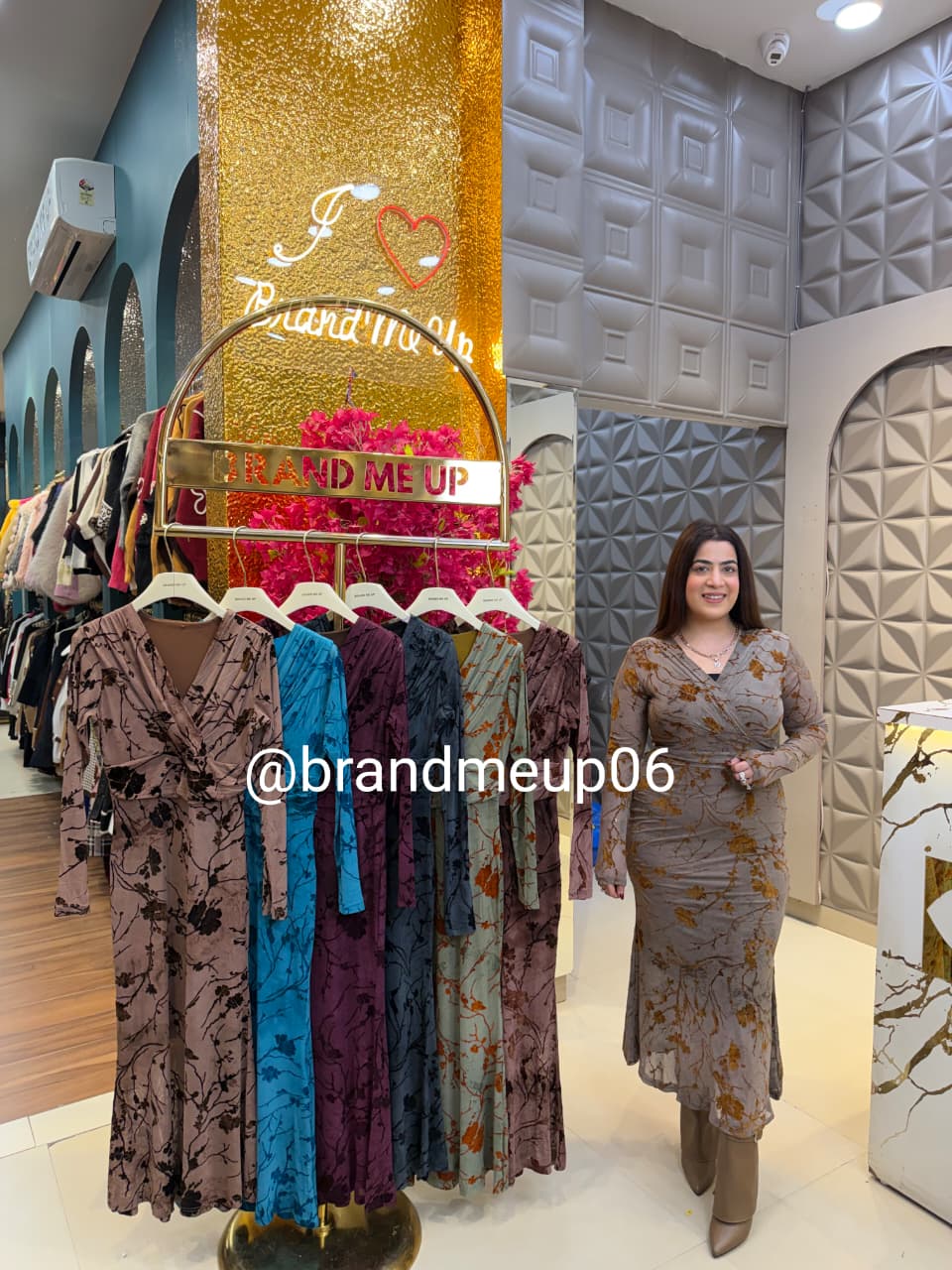 POWERNET V NECK DRESS WITH LINING (DRESS-344)