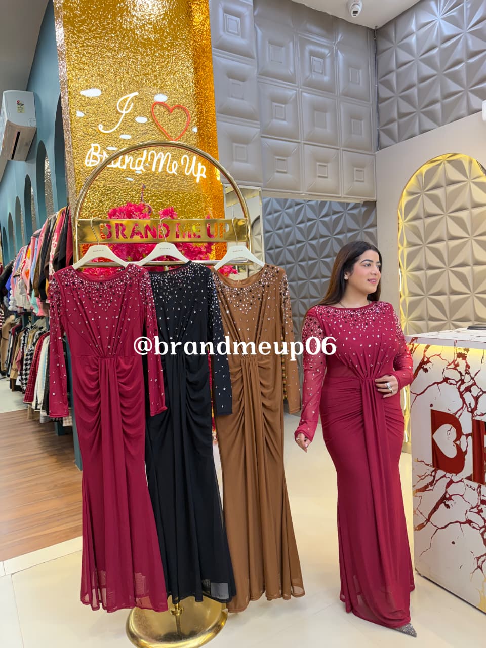 DESIGNER SEQUENCE POWERNET DRESS (PRM-783) (CODE-8065)