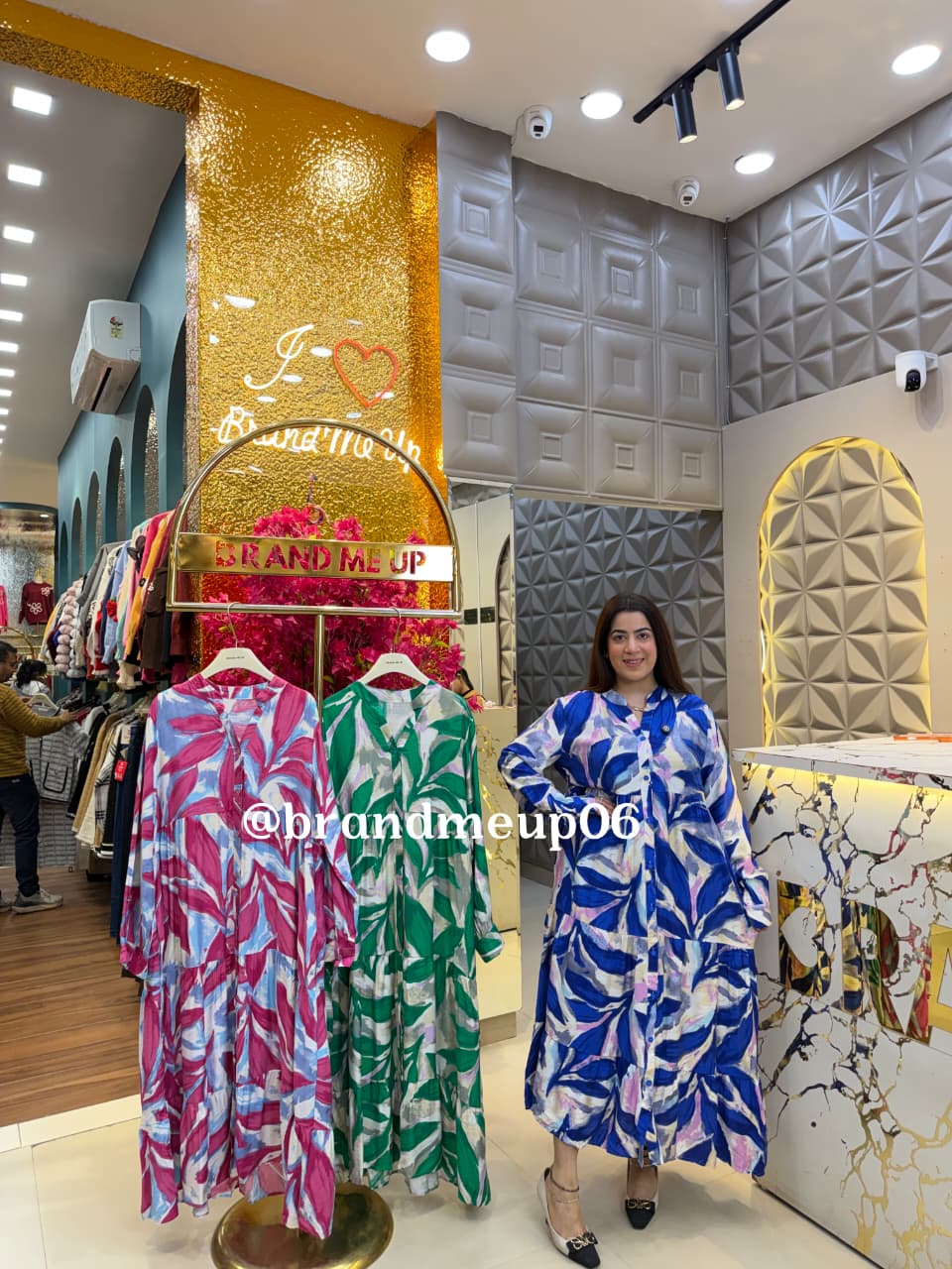 COTTON PRINTED DRESS WITH POCKETS (PRM-808)