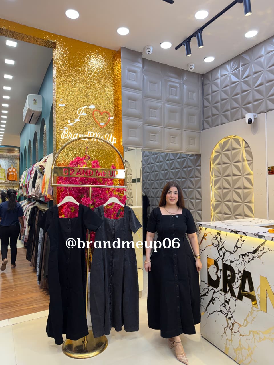 DENIM DRESS WITH FRONT BUTTON (PRM-836)