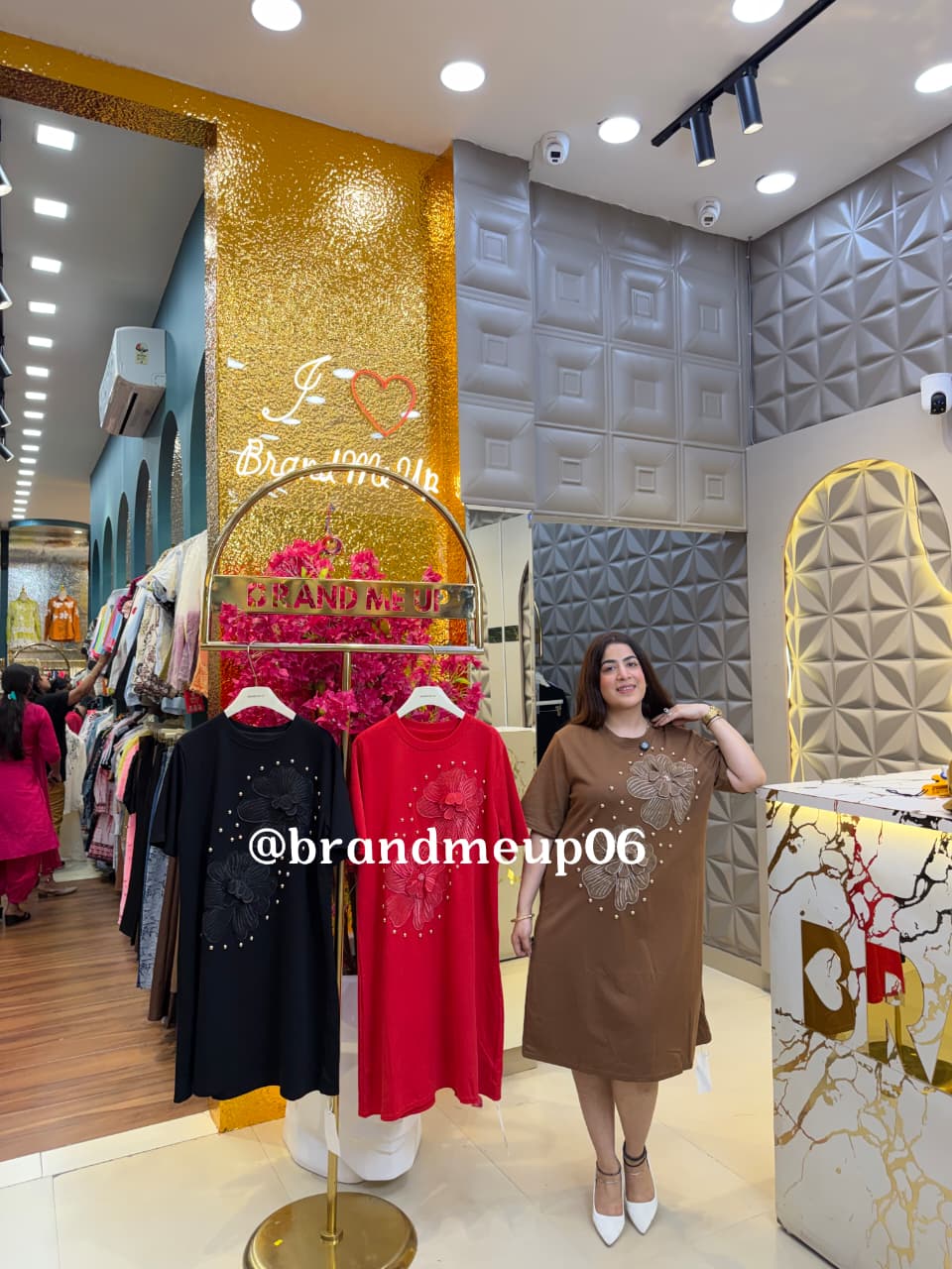 COTTON LYCRA 3RD FLOWER DRESS (PRM-843)