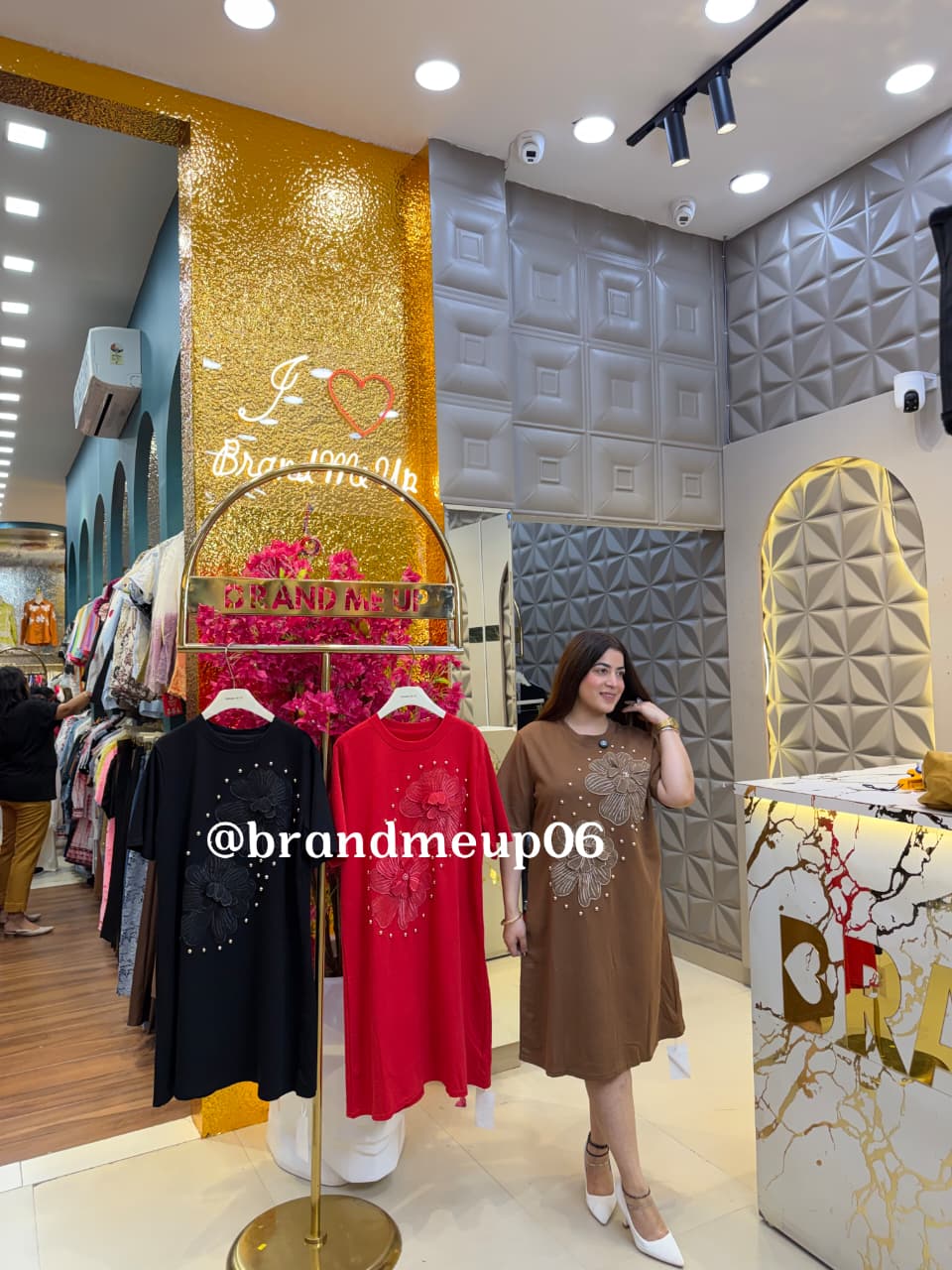 COTTON LYCRA 3RD FLOWER DRESS (PRM-843)