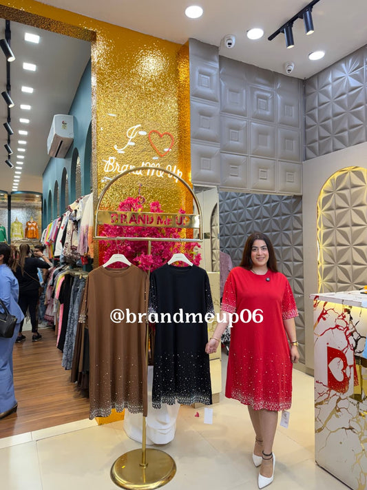 COTTON LYCR PEARLY DRESS (PRM-844)