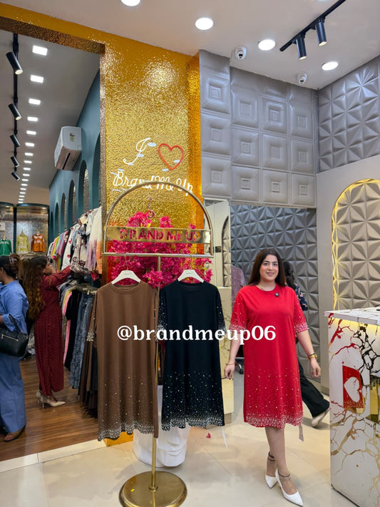 COTTON LYCR PEARLY DRESS (PRM-844)