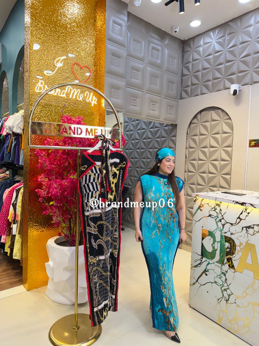 ‘CLASSY’ MAGIC FABRIC DRESS WITH SCARF (SKU-11)