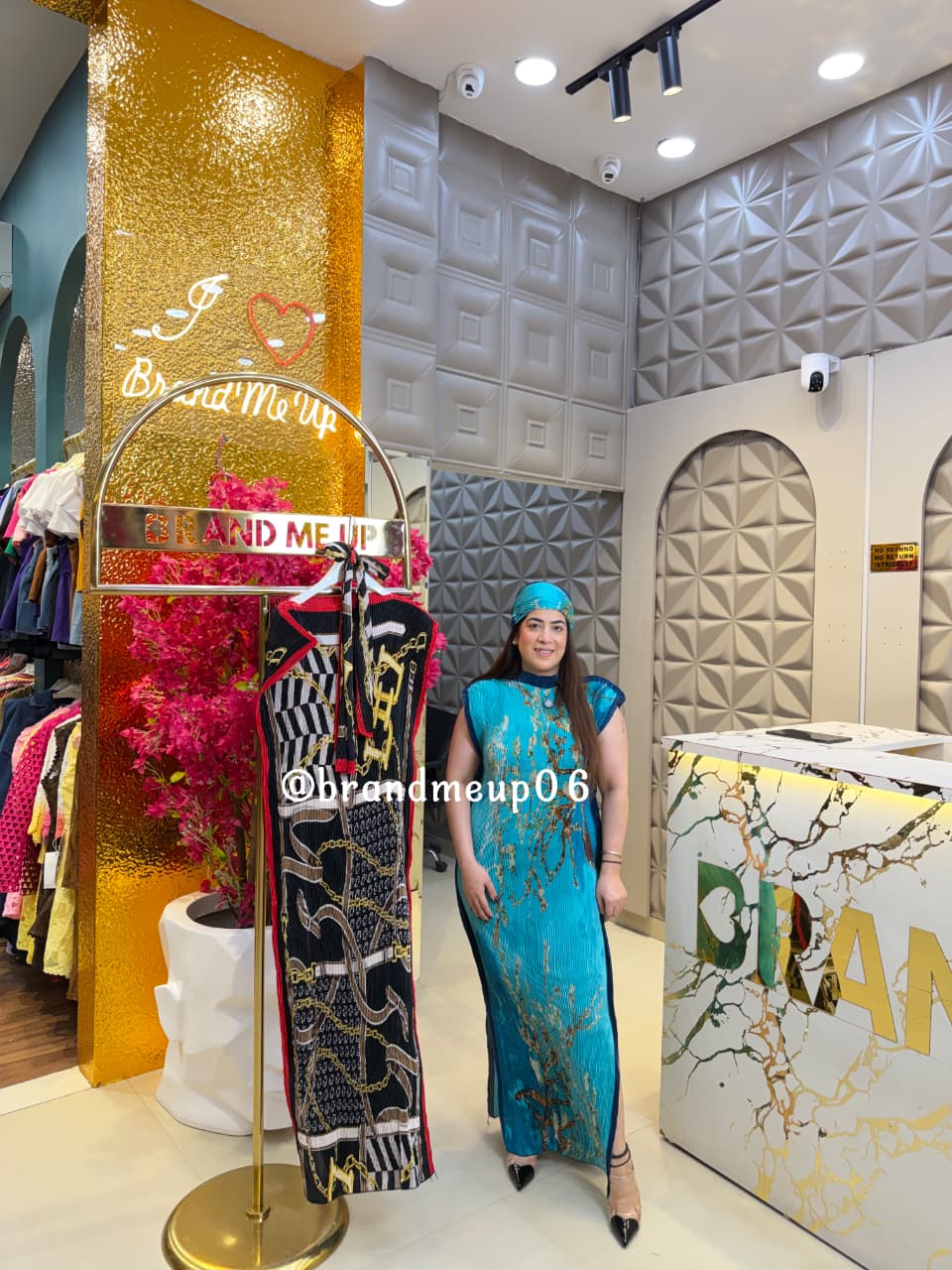 ‘CLASSY’ MAGIC FABRIC DRESS WITH SCARF (SKU-11)