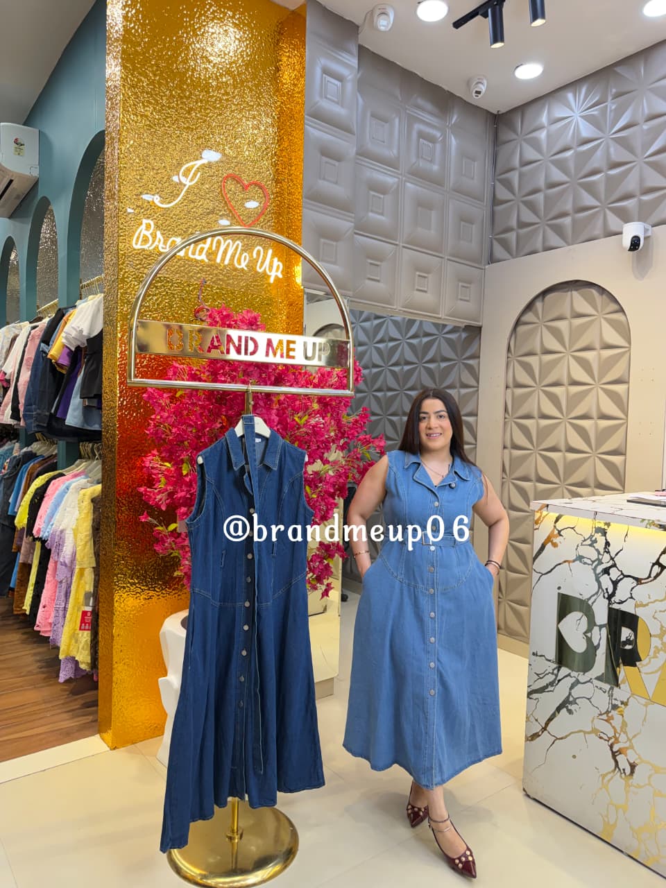 ‘SOFTIE’ DENIN DRESS WITH BELT (SKU-46) (CODE-99125)