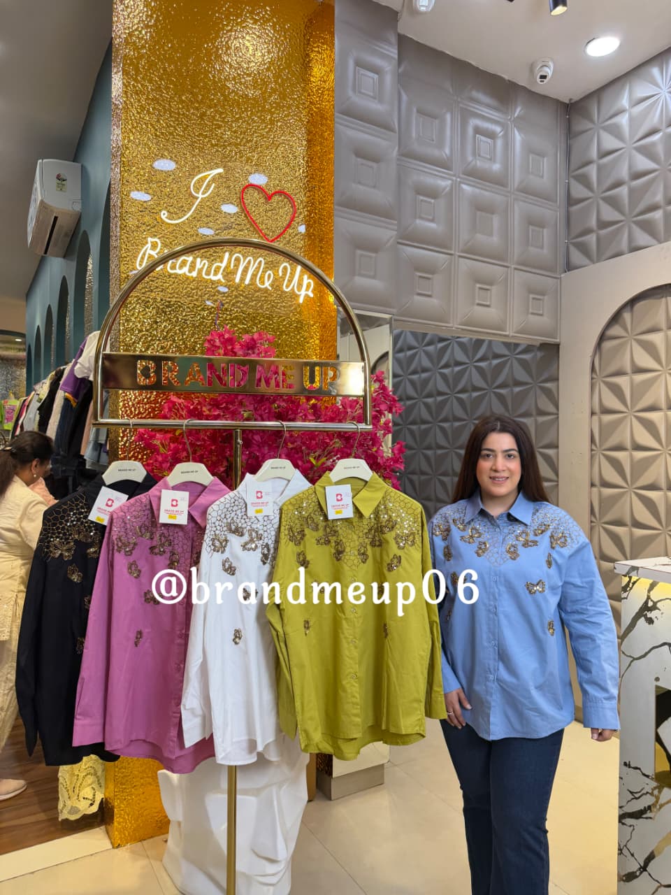 ‘BUTTERFLY’ COTTON SEQUENCE SHIRT (CODE-8167) (SKU-64)