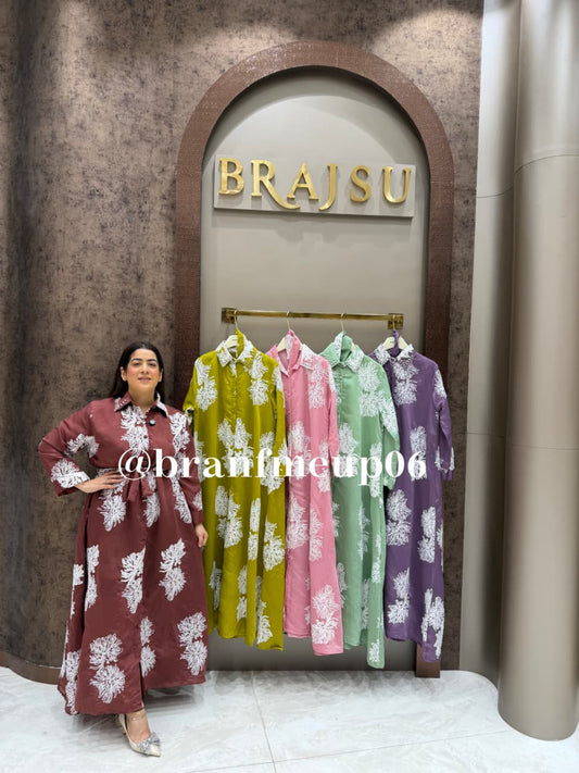 ‘ARIA’ MAXI EMBROIDERY DRESS WITH BELT (SKU-249)