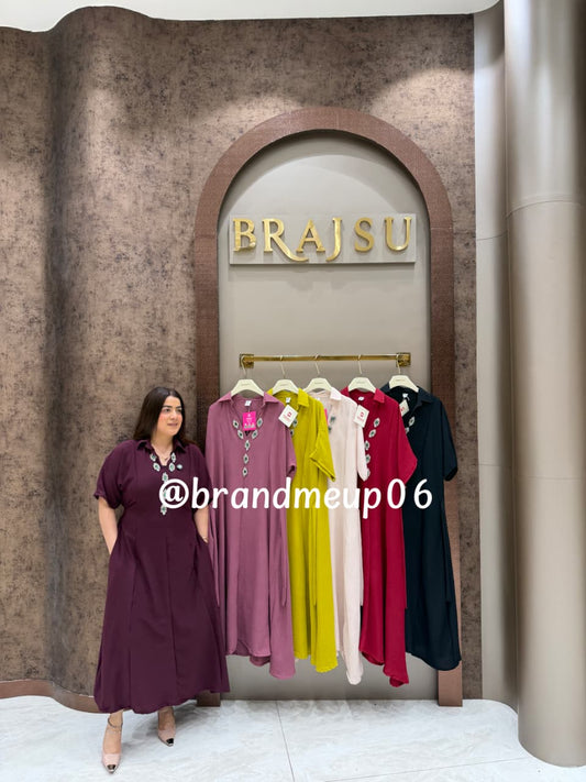 ‘BEAT’ LONG MAXI DRESS WITH POCKET (SKU-290)