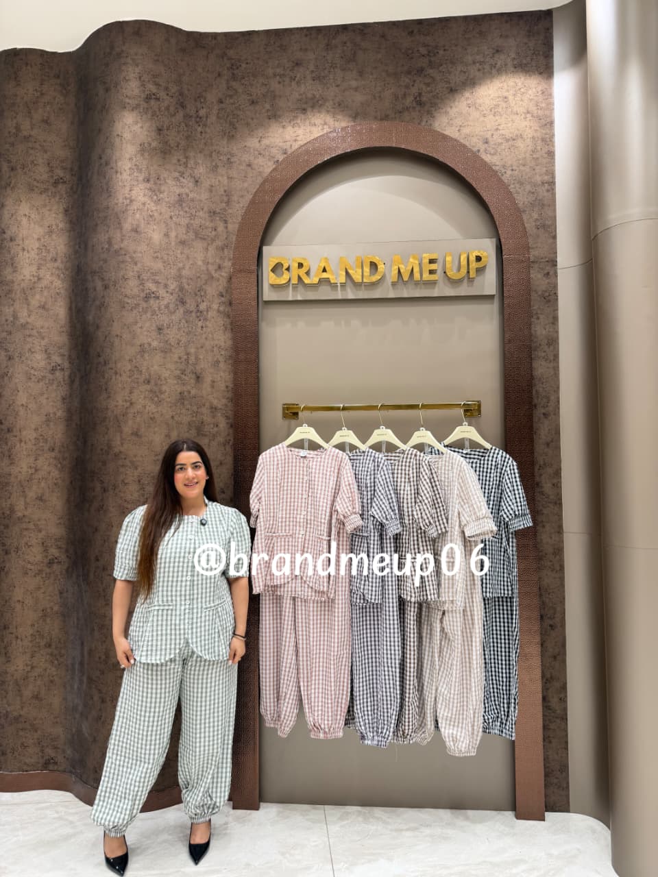 ‘CHECK’ 2PCS BALLON PANT CORD (SKU-297)